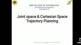 Joint Space and Cartesian Space Trajectory Planning
