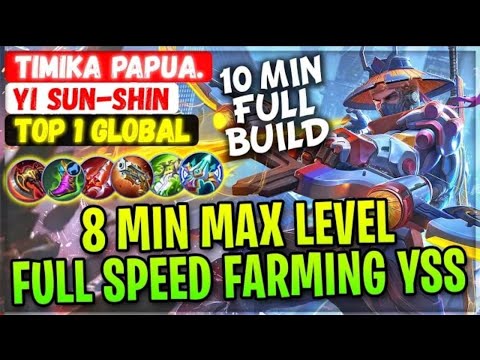 8 Min Max Level, farmingnya Gokil !! YSS [ Top 1 Global Yi Sun-shin ] Timika Papua. - Mobile Legends
