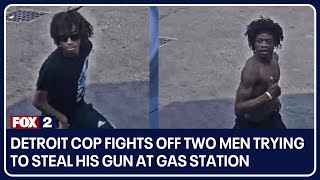 Detroit cop fights off two men trying to steal his