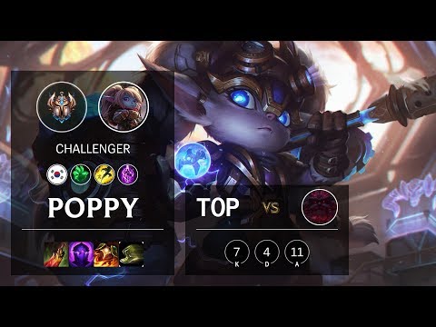 Poppy Top vs Ornn - KR Challenger Patch 10.9