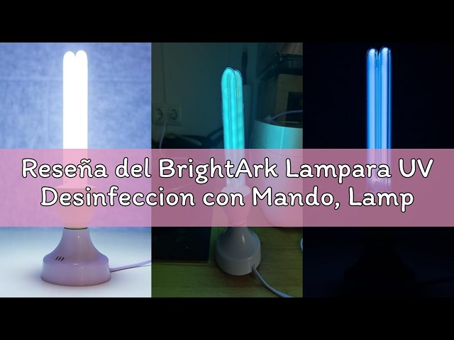 Vídeo relacionado con BrightArk Lampara UV Desinfeccion con Mando, Lampara UVC Ozono UV Light 25W E27 con función de temporizador, UV Germicida Esterilizador para Hogar, Escuela, Oficina Aire Fresco, UVC 254nm