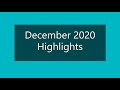 December 2020 Highlights