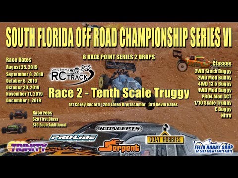 South Florida Off Road Championship Series VI Race 2 -  Tenth Scale Truggy A-Main