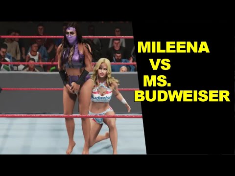 WWE 2K19 Mileena vs Ms. Budweiser - Extreme Rules