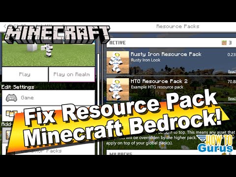 HTG George - How You Can Fix Problems with a Minecraft Bedrock Edition Custom Resource Pack that's Not Working