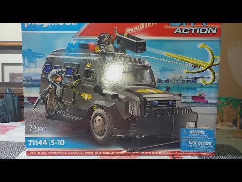 playmobil vehiculo blindado de policía.