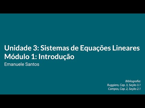 Introdução a Sistemas de Equações Lineares