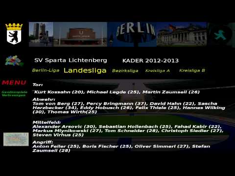 SV Sparta Lichtenberg KADER 2012 2013 Berlin Landesliga 1 Abteilung