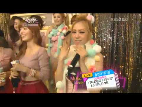 120914 Music Bank - FTISLAND (Secret + Orange Caramel) backstage
