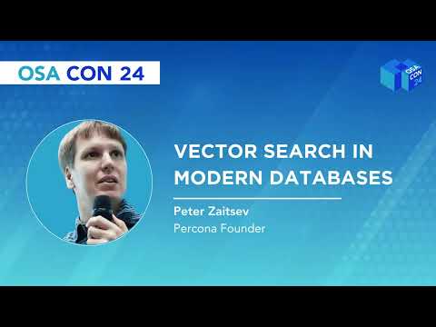 Watch on YouTube: Vector Search in Modern Databases