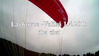 preview picture of video 'Lackovce 1.4.2013 paragliding'