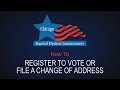 How to Register to Vote or Change Your Address or Name