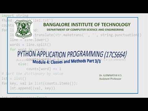 Python Application Programming 17cs664 Module 4 Classes And Methods Part 33
