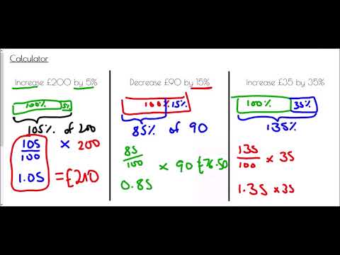 Percentage Increasedecrease Mr Morley Maths