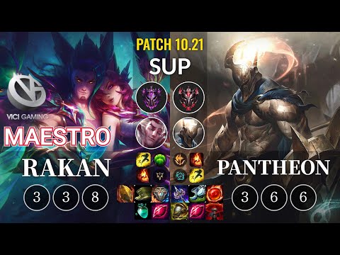 VG Maestro Rakan vs Pantheon Sup - KR Patch 10.21