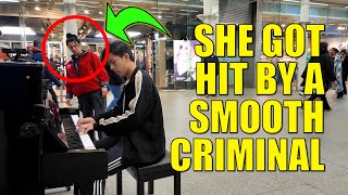 She Got Hit By A Smooth Criminal! When I Play Michael Jackson on Public Piano | Cole Lam