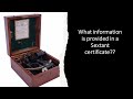 What Information Is Included In A Sextant Certificate