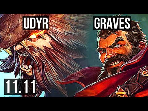 UDYR vs GRAVES (JUNGLE) | 9/0/1, 1.8M mastery, 900+ games, Legendary | NA Master | v11.11