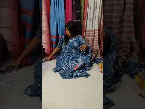 Wedding indigo soft cotton sarees, party wear soft silk saree- - Aparna Trend