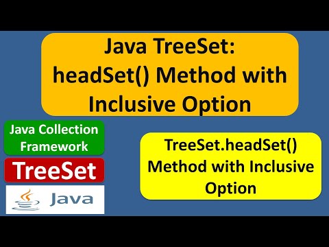 Java Treeset Tutorial Headset Method With Inclusive Option Java Collection Framework