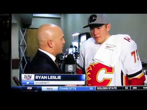 Flames' M. Ferland forgets he's on T.V.