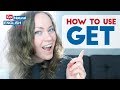 How do you use ”get” in English as a phrasal verb?