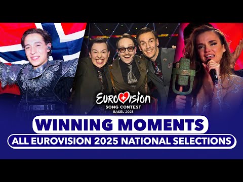 Eurovision 2025 | WINNING MOMENTS and REACTIONS of All National Finals
