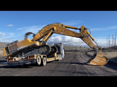 Transporting The Liebherr 974 Excavator On Site - Fasoulas Heavy Transports
