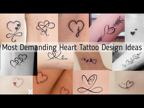 Most demanding classy minimal heart tattoo design ideas for girls/ Heart tattoo design collection