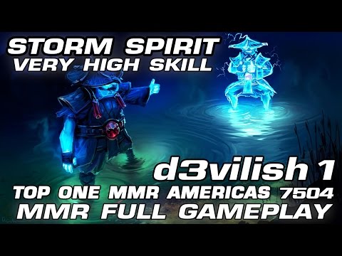 d3vilish1 [ Top 1 MMR Americas ] - Guide Storm Spirit | Very High Skill ~ MMR Full Gameplay