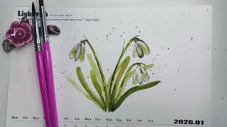 Paint a Snowdrop in Watercolor 🌸 | Easy Winter Flower Tutorial for Beginners (LIVE)