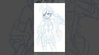 【#お絵描き】毎日お絵描き特訓！バニーギャルネギ吉！所要時間：45分(1324日目)　#shorts