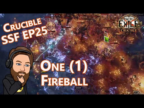 Omega AOE Fireball - Level 90 Fireball Ignite Elementalist - Crucible SSF EP 25 - Path of Exile 3.21