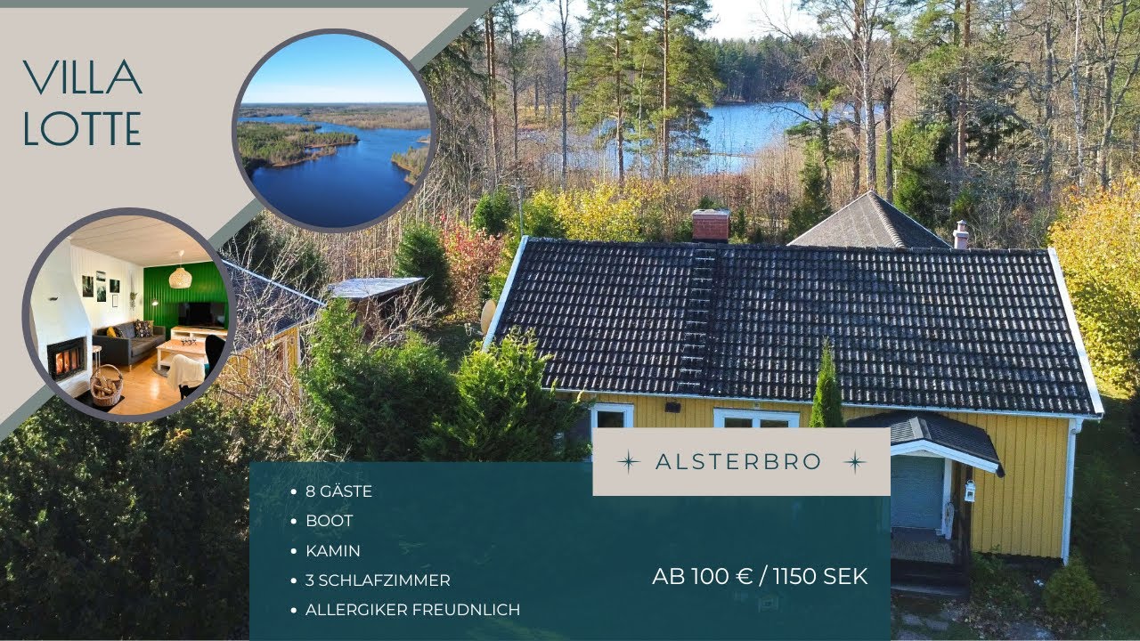 Villa Lotte by the lake - Your holiday home in Sweden for 8 guests