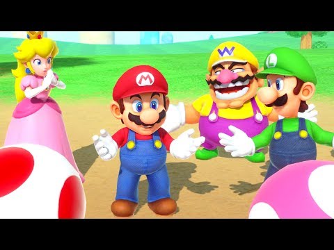 Super Mario Party Walkthrough Part 1 - Whomp's Domino Ruins (4 Players)