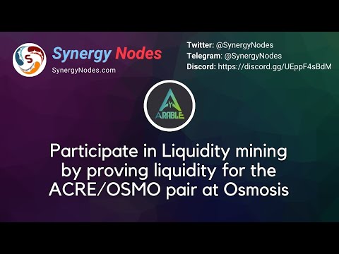 Providing Liquidity to ACRE/OSMO on Osmosis using Ledger Hardware - Earn Liquidity mining Rewards