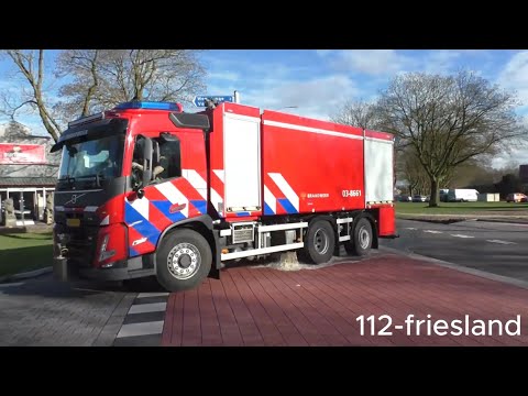 Brandweer Emmen verliest water onderweg naar een spoedmelding van schoorsteen brand in Emmen!