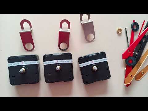 Sweep and Silent Movement Machine for Wall Clock (Needles : Antique Black,Maroon,Gold) Unboxing