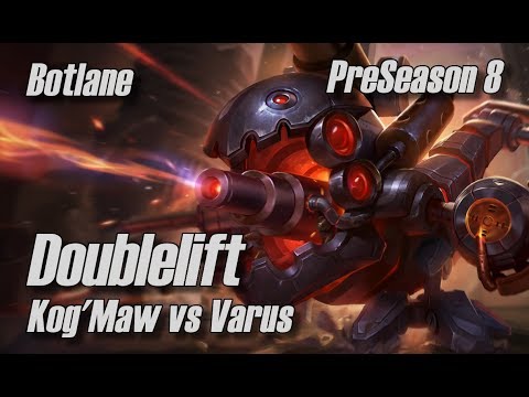 Doublelift - Kog'Maw vs Varus Botlane - PreSeason 8