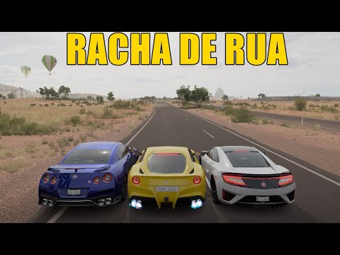 RACHA DE RUA - NISSAN GT-R VS FERRARI VS ACURA NSX - FORZA HORIZON 3