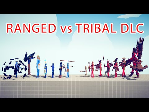 RANGED Team vs TRIBAL DLC Team - Totally Accurate Battle Simulator TABS