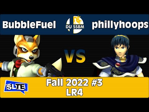 Drexel Melee Fall 2022 #3: BubbleFuel (Fox) Vs. phillyhoops (Marth) - LR4