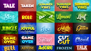 2023 3D Text Effect Ultimate Bundle Photoshop Tutorial