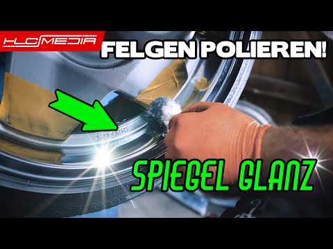 Alufelgen auf Hochglanz Polieren mit der Biegewelle und Auswuchtmaschiene - HLCMEDIA