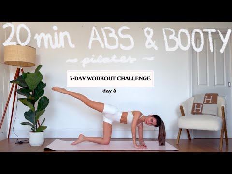 20MIN abs & booty hourglass pilates | 7 DAY SUMMER CHALLENGE - day 5 | LIDIAVMERA