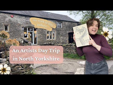 An artists day trip to north yorkshire // my work in a new gallery! // artist day in the life vlog