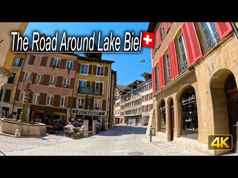 Bielersee (Lake Biel) Loop Drive | Peaceful POV Journey Starting in Biel/Bienne | Switzerland 🇨🇭