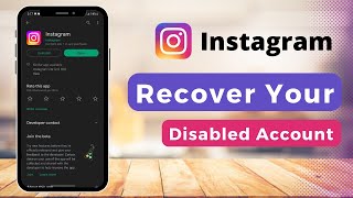 How To Recover Disabled Instagram Account !! (2022)
