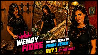 Wendy Fiore Take Morning Walk In Pismo Beach Day 1 (At The Bar)