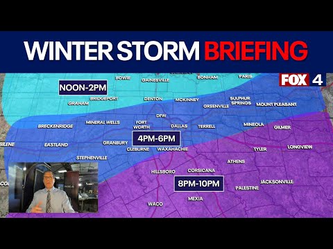 Tuesday weather briefing ahead of North Texas winter storm